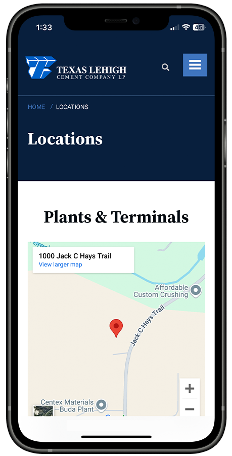 Texas Lehigh website designed by Kristy Kleist